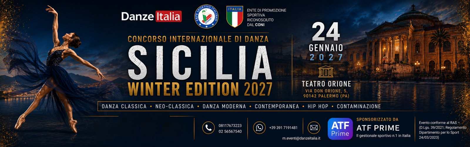 CONCORSO SICILIA – 24 GENNAIO 2027 TEATRO ORIONE