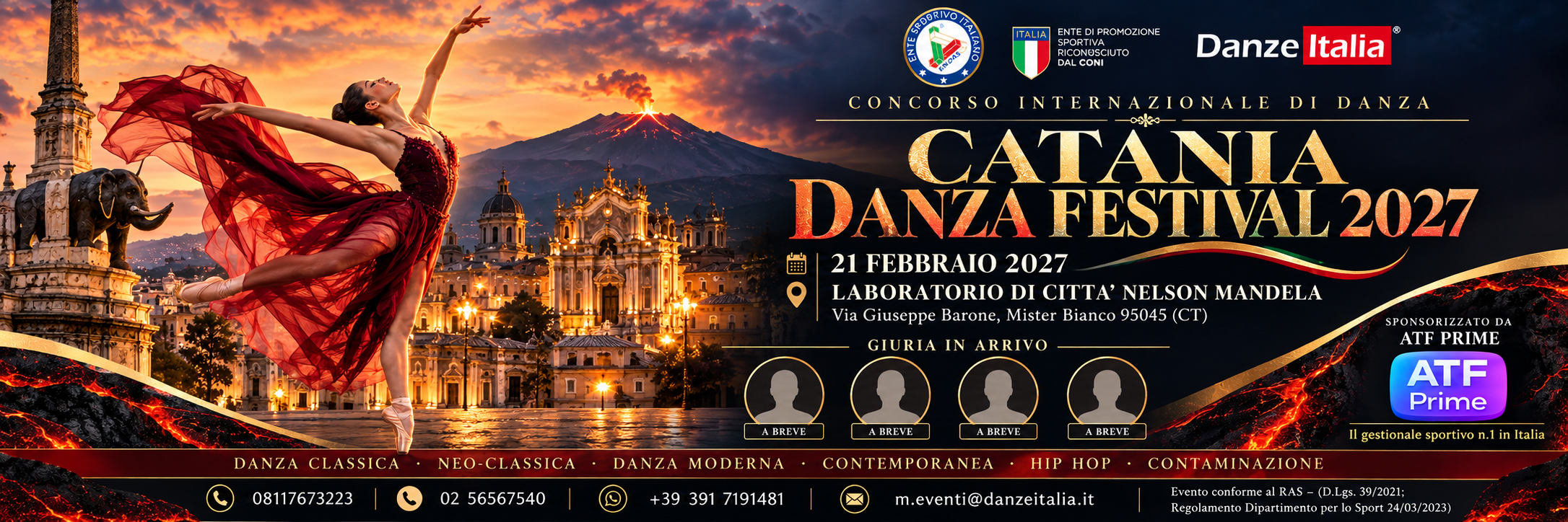 CONCORSO – CATANIA DANZA FESTIVAL – 21 FEBBRAIO 2027