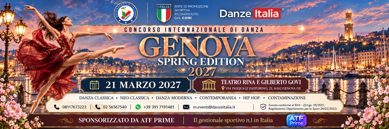 CONCORSO LIGURIA – 21 MARZO 2027 TEATRO GOVI
